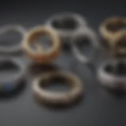 Illustrative chart showcasing common ring sizes.