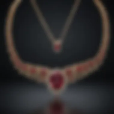 A comparison of ruby necklace quality based on color and cut