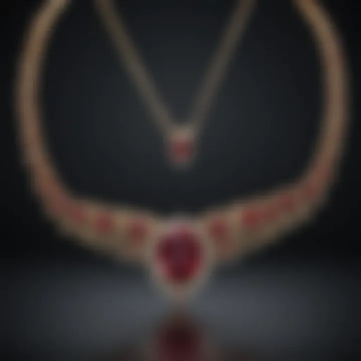 A comparison of ruby necklace quality based on color and cut