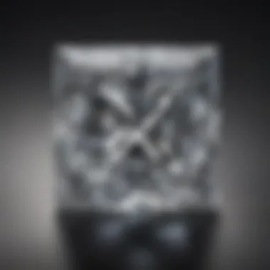 A visual representation of the dimensions and proportions of a princess cut diamond.