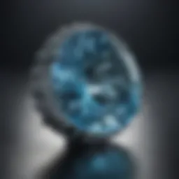 Aquamarine gemstone showcasing its vivid blue hues