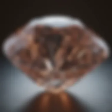 A close-up view highlighting the clarity of a flawless diamond.