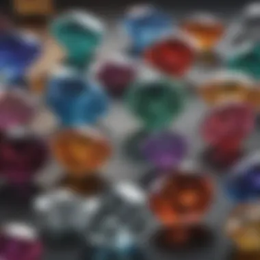 A comparison of different colored diamonds displaying their uniqueness.