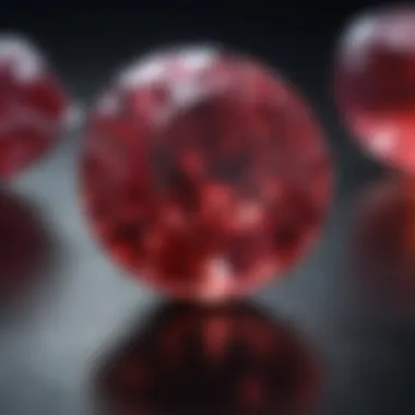 An artistic representation of different cuts of rubies highlighting craftsmanship