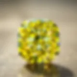 Radiant yellow diamond showcasing hue and brilliance