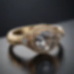 Close-up of a beautifully crafted promise ring