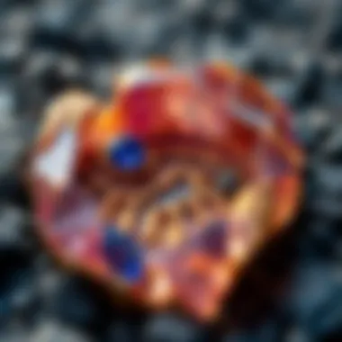 Geological Origins of Yogo Sapphires Illustration depicting the geological layers from which Yogo sapphires are extracted